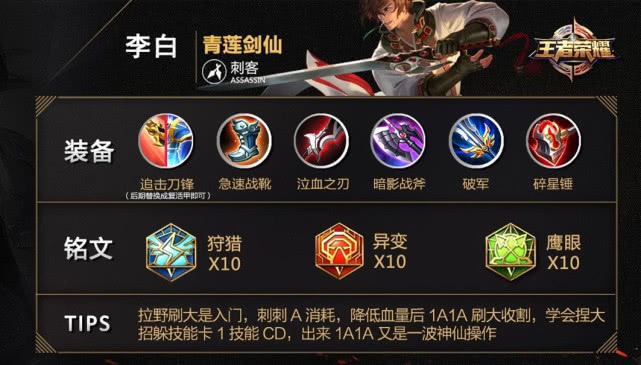 夢(mèng)淚李白最新出裝攻略大全